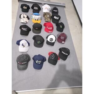 20 Vintage Trucker Hat Lot Snapback 80s 90s Y2K USA Advertising Promo Rope Cap